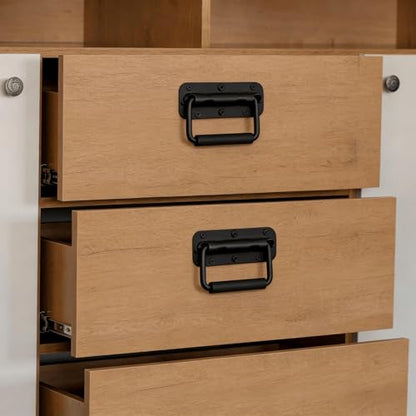 2 Pcs Spring Loaded Handle, Black Heavy Duty Stainless Steel Chest Handle, Rubber Grip Folding Handles for Toolbox Chest Case Trunks Crates Storage Boxes - color: Black