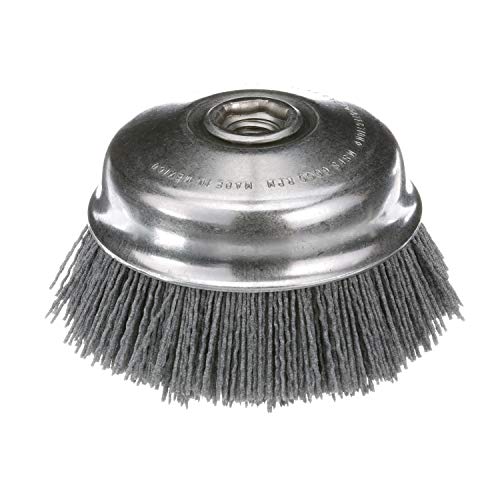 Osborn 32138ATB Abrasive Nylon Cup Brush with Round Trim, Silicon Carbide Bristle, 6000 Max RPM, 6" Diameter, 80 Grit - size: 6000 RPM, 6" Diameter, 80 Grit