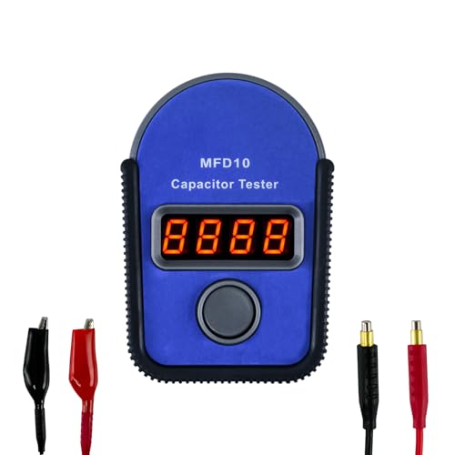 MFD10 Digital Capacitor Tester with LED Display 0.001-9999μF, ±5% Accuracy