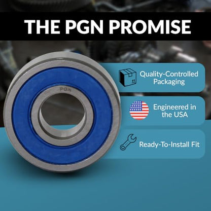 PGN 6003-2RS (4 Pack) Ball Bearing 17x35x10mm Chrome Steel Sealed