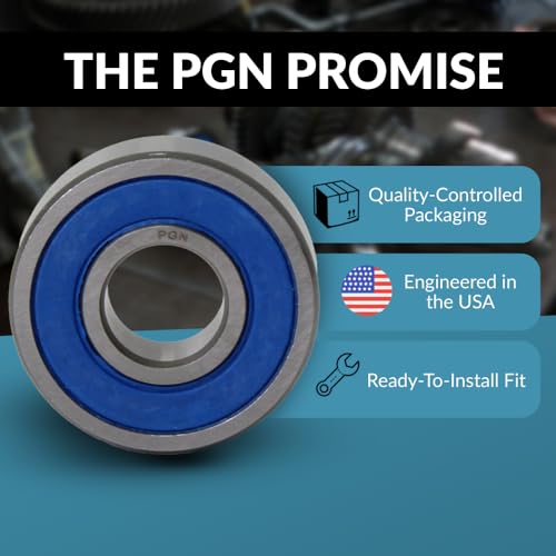 PGN 6204-2RS (2 Pack) Ball Bearing 20x47x14mm Chrome Steel Sealed