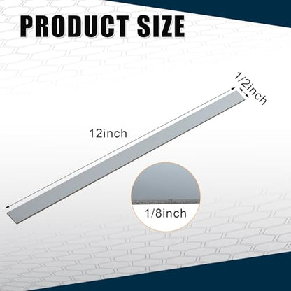Yaocom 2 Pcs 304 Stainless Steel Flat Bar, 12" L,1-1/2" W,1/8" T - size: 12" L,1-1/2" W,1/8" T