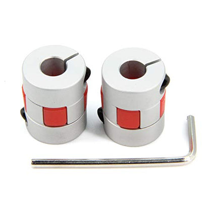 2PCS 8mm to 8mm Aluminium Plum Flexible Shaft Coupling Diameter20mm Length25mm 8x8mm Motor Connector Flexible Coupler for 3D Printer CNC Machine and Servo Stepped Motor（8x8mm） - size: D20 L25, style: 8x8mm
