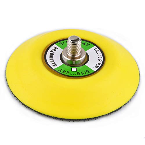 5pcs 3in Dual-Action Hook & Loop Fastener Flexible Backing Plate, 3" Sanding Back Pad for Orbital Sander 5/16"-24 Thread(8mm) - style: 5pcs M8