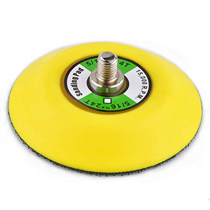 5pcs 3in Dual-Action Hook & Loop Fastener Flexible Backing Plate, 3" Sanding Back Pad for Orbital Sander 5/16"-24 Thread(8mm) - style: 5pcs M8