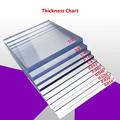 Sibe-R-Plastics Supply 0.030" Thick Clear Lexan Polycarbonate Sheet [Pick Your Size] (18" x 24") - size: 18" x 24"
