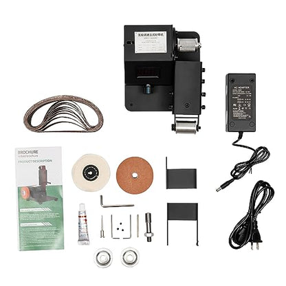 10PCS Abrasive Belt Polishing Grinding Tool 350W Electric Grinder Sander Tool Auto Body Tools Belt Sander for Metal Working Wood Metal Stone and Scissors Sanding - color: 350w| 8500rpm