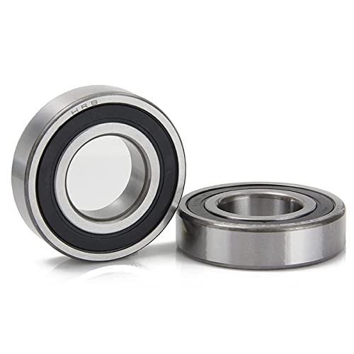 6205-2RZ Bearings, 25x52x15mm Ball Bearing 6205RZ Double Rubber Sealed Shielded Bearing ID 25mm, OD 52mm, Thickness 15mm Deep Groove Ball Bearing for 3D Printer, Scooters Ball Bearing 2pcs - style: 6205-2RZ