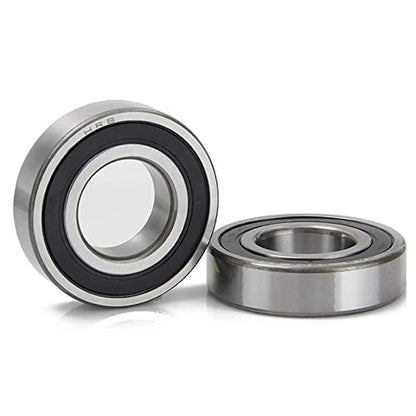 6205-2RZ Bearings, 25x52x15mm Ball Bearing 6205RZ Double Rubber Sealed Shielded Bearing ID 25mm, OD 52mm, Thickness 15mm Deep Groove Ball Bearing for 3D Printer, Scooters Ball Bearing 2pcs - style: 6205-2RZ