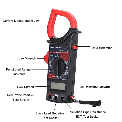 Digital Clamp Meter Auto Range NCV 1000A AC DC Tester