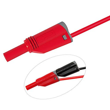 Goupchn 5PCS 4mm Safety Shrouded Banana Plug Silicone Test Leads - color: Five Colors, size: Test Leads