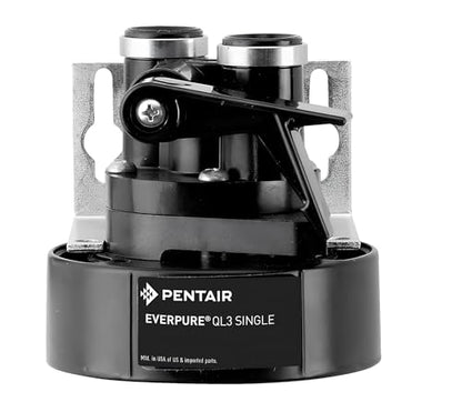 Everpure EV925831 QL3 Water Filter Head Assembly with Shut Off Valve and Bracket