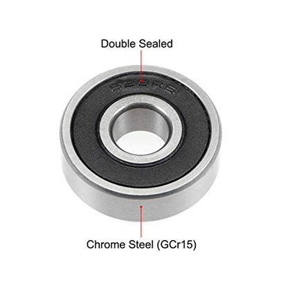 uxcell 629-2RS Deep Groove Ball Bearing 9x26x8mm Double Sealed ABEC-3 Bearings 5-Pack - size: 9mmx26mmx8mm
