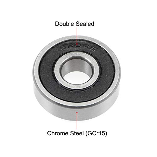 uxcell 629-2RS Deep Groove Ball Bearing 9x26x8mm Double Sealed ABEC-3 Bearings 5-Pack - size: 9mmx26mmx8mm