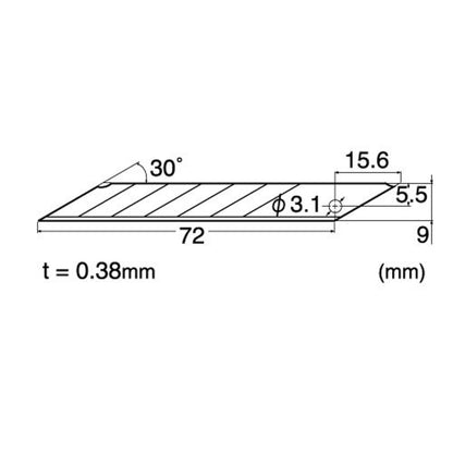 NT Cutter 9mm Snap-Off Precision Blades, 30 Degree, 10-Blade/Pack (BAD-21P) - size: 30 degree, style: For A-553P, A-1P, AD-2P 10-pack