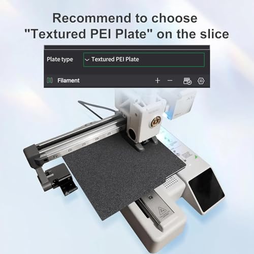 IdeaFormer-3D Textured PEI Build Plate for Bambu Lab A1 Mini, Flexible Double Sided Smooth Textured PEI Spring Steel Sheet 184x184mm Excellent Adhesion Plate for Bambulab A1 Mini - color: Smooth Black PEI+Textured Black PEI