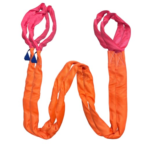 2pcs 11,000 LBS Lifting Sling, 13 FT Eye & Eye Round Sling - size: 11000bl-13ft*2pcs