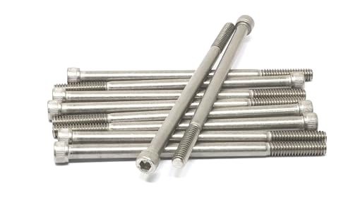 iexcell 10 Pcs 1/4-20 x 4-1/2" Partially Threaded Stainless Steel 304 Hex Socket Head Cap Screws Bolts Kit - size: 1/4-20 x 4-1/2" ( Partially Threaded )
