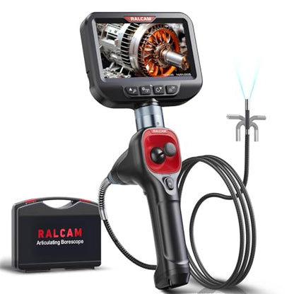 Ralcam 360° Articulating Borescope, 6.2mm/0.24in Slim Probe - size: 3.3FT Flexible Cable