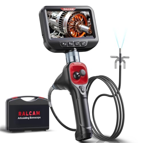 Ralcam 360° Articulating Borescope, 6.2mm/0.24in Slim Probe - size: 3.3FT Flexible Cable