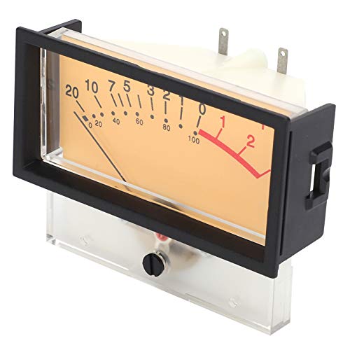 VU Meter Audio Level Indicator with Large Analog Pointer Dial for Car Stereo Home Recording Studio Power Amplifier