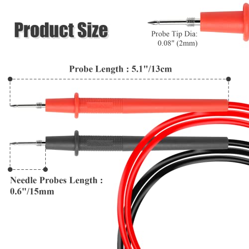 2pcs Multimeter Test Leads, Electrical Meter Test Leads Probe