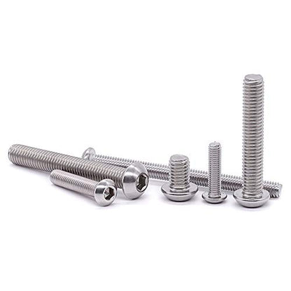 1/4-20 x 1-7/8" Button Head Socket Cap Bolts Screws, 304 Stainless Steel 18-8, Allen Hex Drive, Bright Finish, Fully Machine Thread, Pack of 25 - size: 1/4-20 x 1-7/8