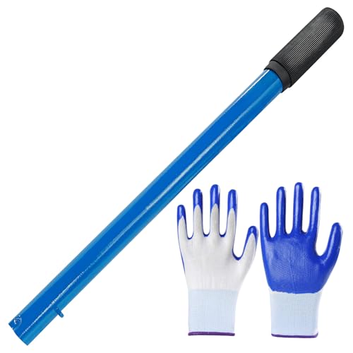 2 Ton Jack Handle Replacement, Horizontal Hydraulic Jack Handle Replacement Kit with Gloves, Anti-Slip Grip Steel Jack Lifting Handles for Most Vehicles, Car Accessories (Blue) - color: Blue, 2 Ton