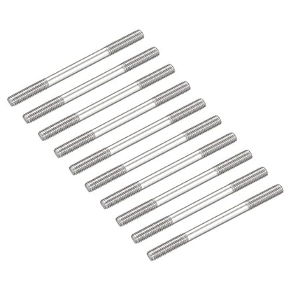 METALLIXITY Double Ended Stud Screws (M5 Thread 70mm Length) 10pcs, 304 Stainless Steel Dual Threaded Rod Bolts - for House Maintenance - size: M5x70mm