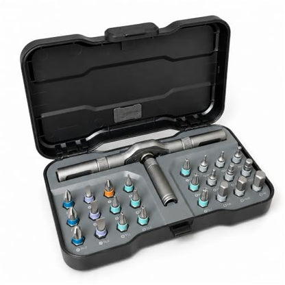 24 in 1 Magnetic Ratchet Screwdriver Set with Detachable T-Handle - color: Grey, size: 24 in 1