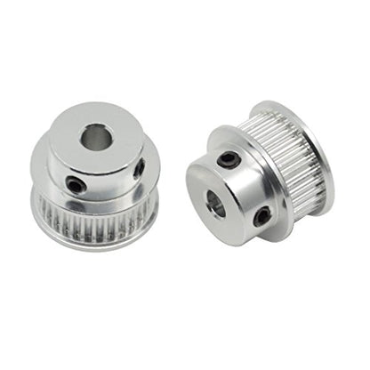 2PCs Aluminum 2GT Timing Pulley 30 Teeth Bore 5mm for 3D Printer 6mm Width 2GT Timing Belt - size: 30 teeth, style: 5mm bore, for 6mm belt