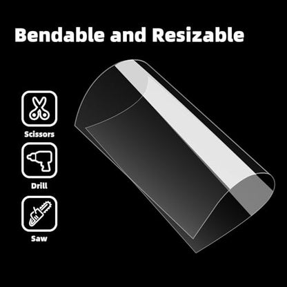 5-Pack of 8×10" PET/Plexiglass Sheets, Transparent Clear Flexible Plastic Sheet Panels for Craft, Picture Frames, Sign Blank, DIY Display Project - size: 8"x10", 0.04" Thick