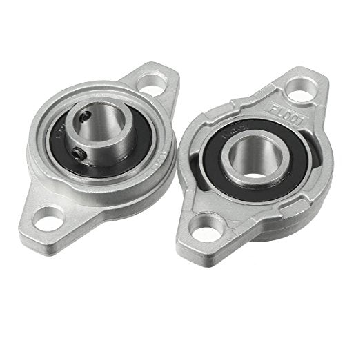 uxcell 2pcs KFL001 12mm Zinc Alloy Self Aligning Pillow Block Flange Bearing - size: 12 mm