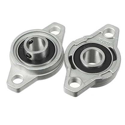 uxcell 2pcs KFL001 12mm Zinc Alloy Self Aligning Pillow Block Flange Bearing - size: 12 mm