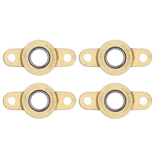 uxcell 4Pcs TF10 Pillow Block Bearings 10mm Bore, Copper Housing, ABEC 3 - size: TF10(10mm Shaft)