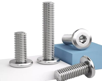 Metuja M6-1.0 x 25mm,20-Pack Silver Flat Head Hex Socket Cap Screw Bolts,304 Stainless Steel,Fully Threaded M6 Bolt,Metric Fasteners for Furniture - size: M6-1.0x25mm