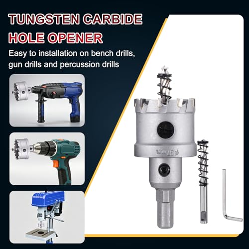 Tungsten Carbide Tipped Hole Saw 1-7/16 Inch 37mm Hole Cutter - size: 1-7/16 Inch (37mm)
