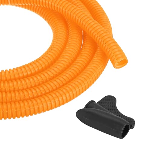 MECCANIXITY 3/8" 10ft Split Wire Loom Tubing w/Installation Tool Orange - color: Orange, size: 3/8 Inch 10ft