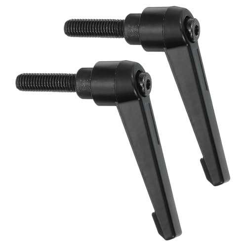 uxcell 2Pcs M8 x 25mm Adjustable Knobs Handle Male Thread Push Button Ratchet Quick Release Locking Rotating Bolt for Lathe Machinery, Black - size: M8 x 25mm