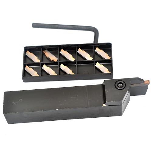 MGEHR2525-4 Grooving Tool Holder with 10 Carbide Inserts, External Turning Tool Set, BDDH (MGEHR-3+MGMN300-M)