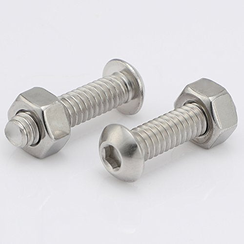 8-32 x 1/2" Button Head Socket Cap Bolts Screws, 50 PCS - size: 8-32 x 1/2"