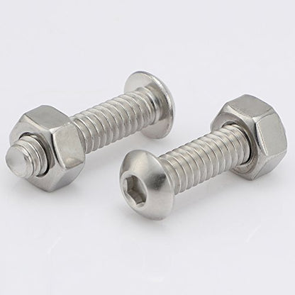 10-24 x 1 Button Head Socket Cap Bolts Screws, 50 PCS - size: 10-24 x 1"