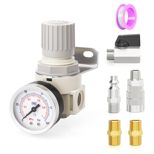 TAILONZ 1/4"NPT Pneumatic Pressure Regulator AR2000,White - color: White, size: Regulation
