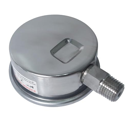 HFS(R) Vacuum Pressure Gauge -30 inHg to 150 PSI, Liquid Filled 2.5" Dial - size: -30inHg - 0 - 150PSI, style: Oil Gauge 2.5" (316SS)