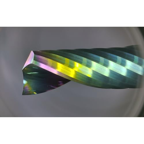 Tools Solid Carbide CNC Spiral Single Flute End Mill - for Acrylic Plate Aluminum, Wood, Plastic, Brass, Copper Cutting - 1/4 Diameter 1/4" Shank 2" Length,1 Flute (1/4-2.0" 2PCS) - size: 1/4-2.0" 2PCS