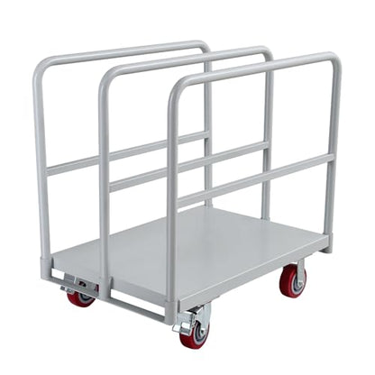 Heavy Duty Steel Panel Cart, Light Gray, 36" L x 24" W x 27" H - color: Light Gray-36" L X 24" W X 27" H