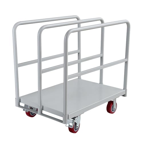 Heavy Duty Steel Panel Cart, Light Gray, 36" L x 24" W x 27" H - color: Light Gray-36" L X 24" W X 27" H