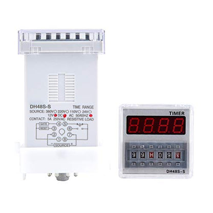 Fafeicy DH48S-S Programmable Delay Time Relay, 8-Pin,