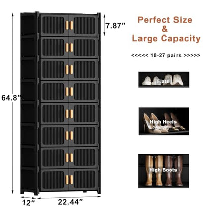 9-Tier Shoe Cabinet, 36-Pair Storage for Entryway - size: 9-Tier