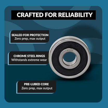 PGN 6307-2RS (1 Pack) Ball Bearing 35x80x21mm Chrome Steel Sealed